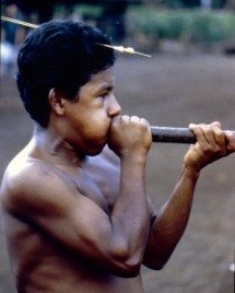 native with blowpipe